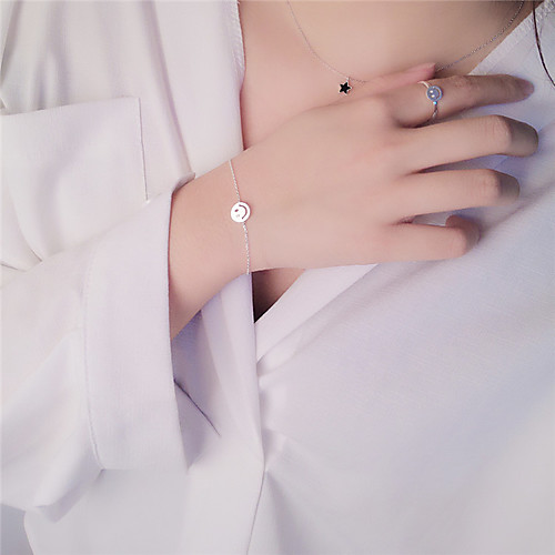 

Women's Chain Bracelet Hologram Bracelet Fashion Sterling Silver Bracelet Jewelry Silver For Daily Casual