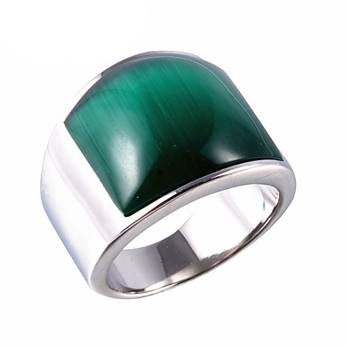 

Men's Statement Ring Synthetic Opal Brown Red Green Titanium Steel Opal Statement Vintage Punk Party Daily Jewelry