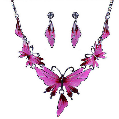 

Women's Necklace / Earrings Statement Ladies Vintage Fashion Earrings Jewelry Green / Blue / Pink For Wedding Party Daily Casual Work