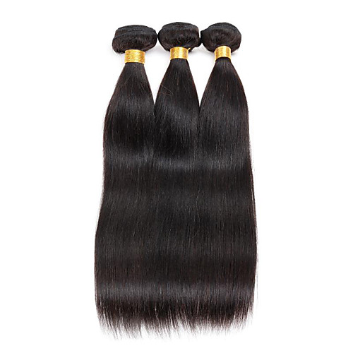

3 Bundles Brazilian Hair Straight Virgin Human Hair 150 g Natural Color Hair Weaves / Hair Bulk 8-26 inch Human Hair Weaves 8a Human Hair Extensions / 10A