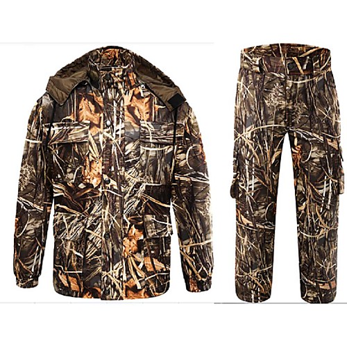 

Hunting Jacket with Pants Men's Anti-Wear Classic / Fashion / Camouflage Winter Clothing Suit Long Sleeve for Camping / Hiking / Hunting / Fishing / Stretchy