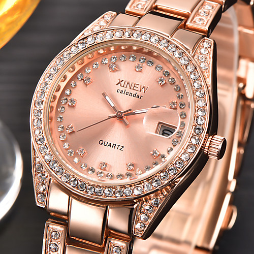 

Women's Luxury Watches Wrist Watch Analog Quartz Ladies Calendar / date / day Imitation Diamond / One Year / Stainless Steel / Stainless Steel