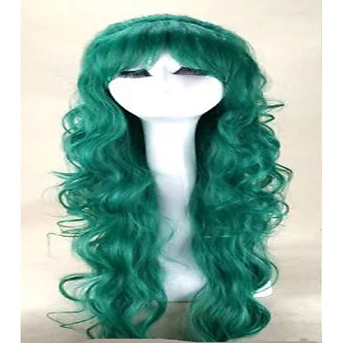 

Cosplay Costume Wig Synthetic Wig Wavy Wavy Wig Green Synthetic Hair Women's Green hairjoy