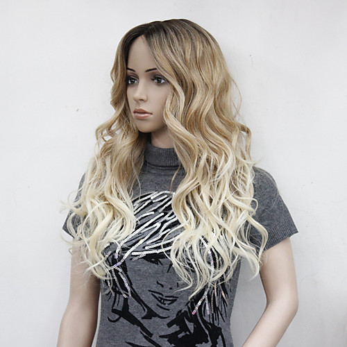 

Synthetic Wig Wavy Middle Part Wig Blonde Long Blonde Synthetic Hair Women's Heat Resistant Ombre Hair Blonde