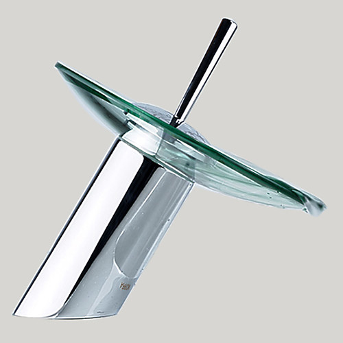 

Bathroom Sink Faucet - Waterfall Chrome Vessel Single Handle One HoleBath Taps