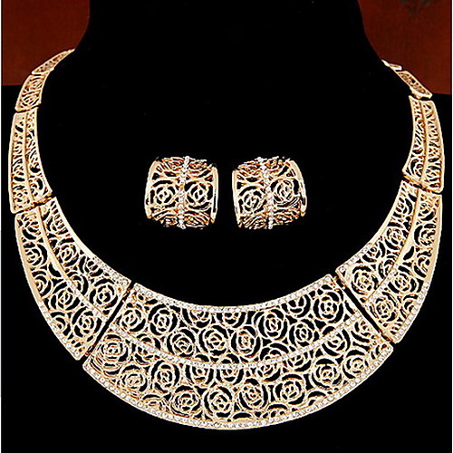 

Women's Jewelry Set Hoop Earrings Necklace / Earrings Vintage Earrings Jewelry Silver / Golden For Daily Casual