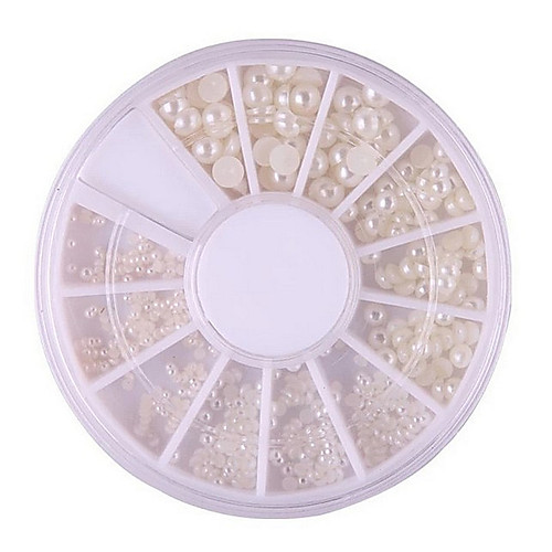 

the size of mixed manicure pearl pearl white pearl a semicircle