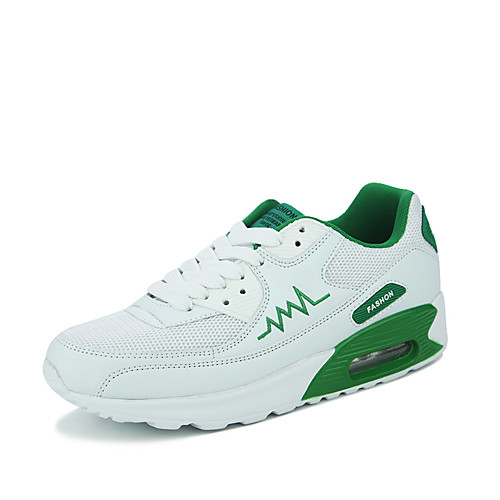 

Men's Sneakers Comfort Shoes Athletic Casual Outdoor Running Shoes Leather Tulle Slip Resistant White Black Red Fall Spring / Lace-up / EU40