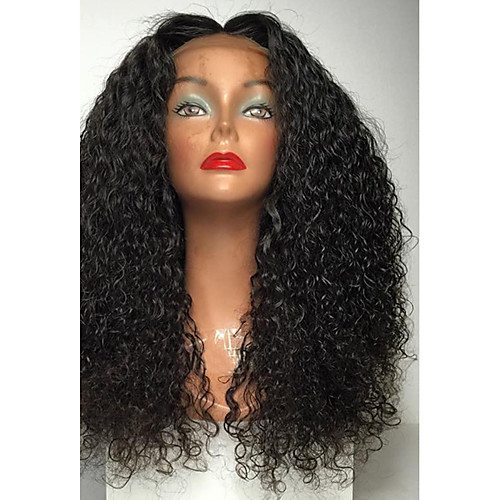 

Synthetic Lace Front Wig Curly Curly Lace Front Wig Long Light Brown Medium Brown Jet Black Dark Brown Natural Black Synthetic Hair Women's Natural Hairline Middle Part Black