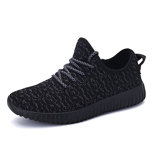 

Men's Women's Light Soles Running Running Shoes Mesh Anti-Slip Breathable White / Black White Black Summer