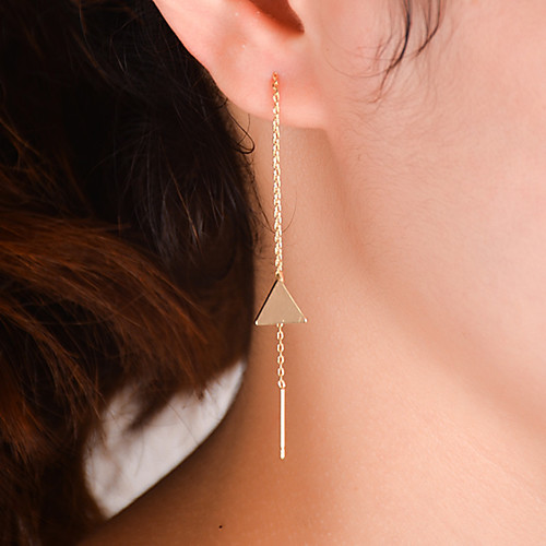 

Women's Drop Earrings Ladies European Simple Style Fashion Earrings Jewelry Gold / Silver For Daily Casual