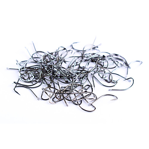 

100 pcs Circle Hook Fishing Hooks Needle / Thin Hang-Nail / Curved Point Sea Fishing / Jigging Fishing / Freshwater Fishing Carbon Steel Easy to Use / General Fishing