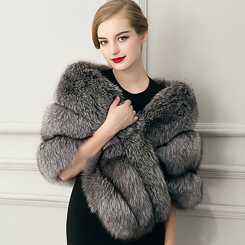 

Sleeveless Capelets Faux Fur Wedding / Party Evening / Casual Women's Wrap With Feathers / Fur