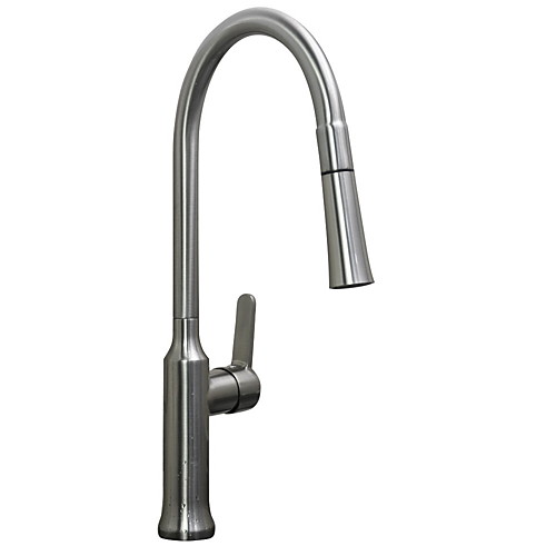 

Kitchen faucet - One Hole Nickel Brushed Pull-out / ­Pull-down / Tall / ­High Arc Deck Mounted Contemporary Kitchen Taps / Brass / Single Handle One Hole