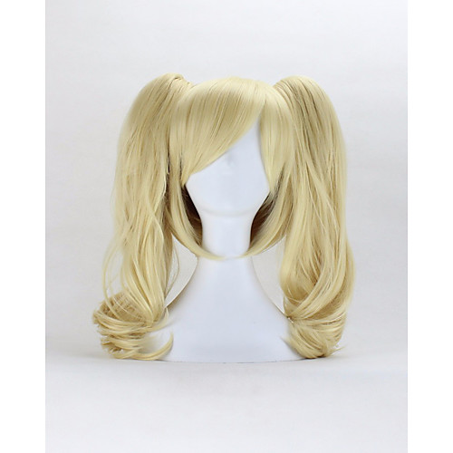 

50cm code geass anya light blonde curly synthetic wigs for women double ponytail removable cosplay wigs costume wig Halloween