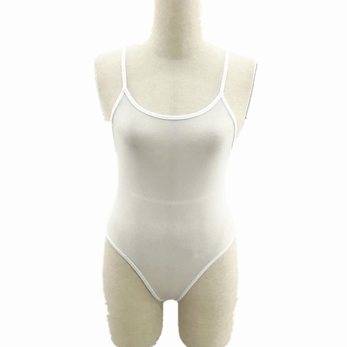 

Women's Strap Wine White Black Romper Solid Colored Backless Mesh