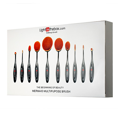 

Professional Makeup Brushes Makeup Brush Set 10pcs Professional Full Coverage Synthetic Hair / Artificial Fibre Brush Plastic Makeup Brushes for