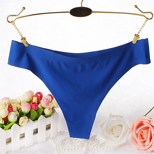 

Women's G-strings & Thongs Panties Solid Colored Natural Fuchsia Blue White M L XL