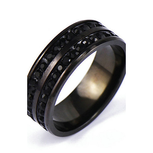 

Band Ring Crystal Black Alloy Characters Punk Rock 6 7 8 9 10 / Men's