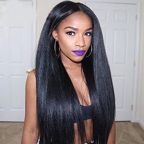 

Human Hair Glueless Full Lace Lace Front Wig Rihanna style Brazilian Hair kinky Straight Brown Natural Black Wig 130% 150% 180% Density 8-22 inch with Baby Hair Natural Hairline African American Wig