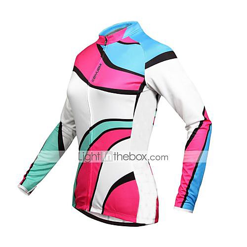 

KEIYUEM Men's Women's Long Sleeve Cycling Jersey Winter Bike Top Waterproof Breathable Quick Dry Sports Clothing Apparel / Waterproof Zipper / Anatomic Design / Stretchy / Anatomic Design