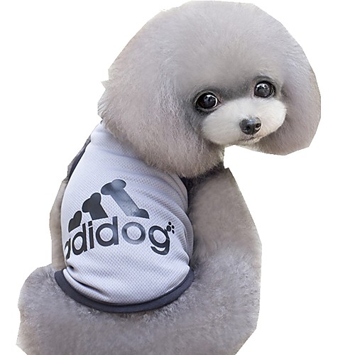 

Cat Dog Shirt / T-Shirt Dog Clothes Blue Pink Gray Costume Terylene Letter & Number Casual / Daily Sports S M L XL XXL