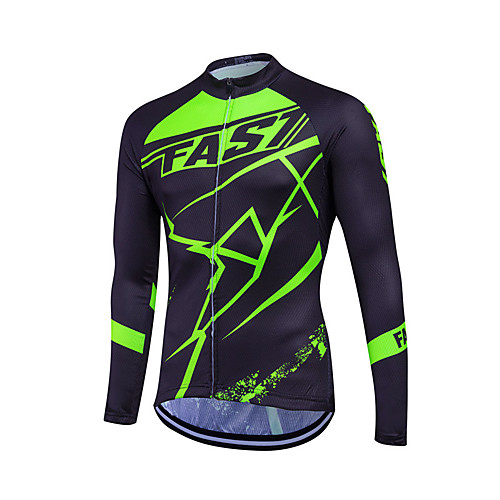 

Fastcute Men's Women's Long Sleeve Cycling Jersey Winter Fleece Coolmax Plus Size Bike Sweatshirt Jersey Top Mountain Bike MTB Road Bike Cycling Breathable Quick Dry Reflective Strips Sports