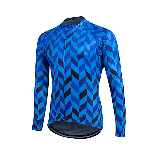 

Fastcute Men's Women's Long Sleeve Cycling Jersey Red Blue Plus Size Bike Sweatshirt Jersey Top Thermal / Warm Breathable Quick Dry Sports Winter Polyester Coolmax 100% Polyester Mountain Bike MTB