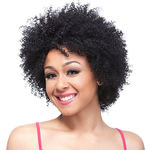 

Synthetic Wig Curly Afro Curly Afro Wig Short Natural Black Synthetic Hair Women's African American Wig Black