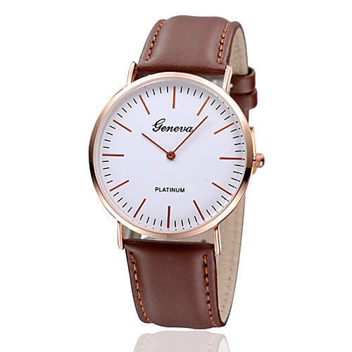 

Women's Wrist Watch Quartz Leather Black / Brown Casual Watch Analog Ladies Vintage Fashion Minimalist - Black Brown One Year Battery Life / Jinli 377