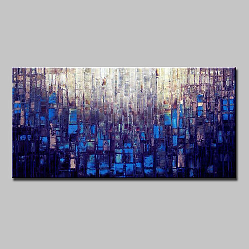 

Oil Painting Hand Painted - Abstract Modern With Stretched Frame / Stretched Canvas