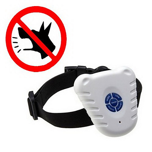 

Dog Bark Collar Anti Bark Electronic / Electric Ultrasonic Solid Colored Plastic Nylon White