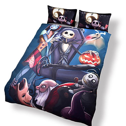 

Duvet Cover Sets 3 Piece Poly / Cotton Novelty 1# Reactive Print Halloween / 200 / 3pcs (1 Duvet Cover, 2 Shams)