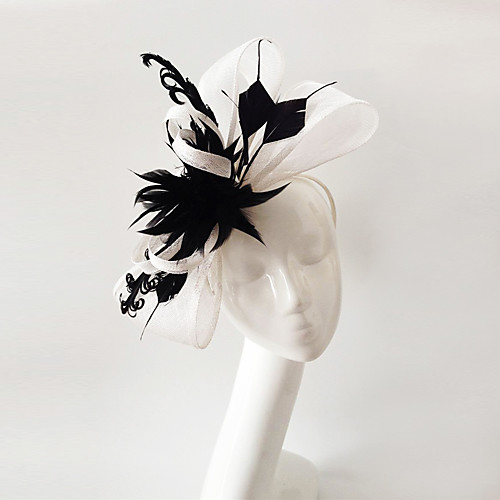 

Flax / Feather Fascinators with 1 Wedding / Special Occasion / Horse Race Headpiece