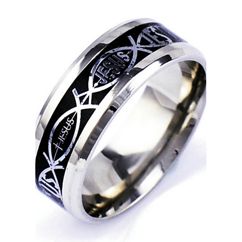 

Men's Band Ring Silver Alloy Punk Rock Daily Casual Jewelry Magic