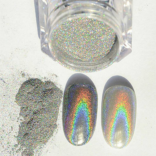 

1g box new rainbow shinning mirror nail glitter powder perfect holographic nails dust laser holo nails pigment