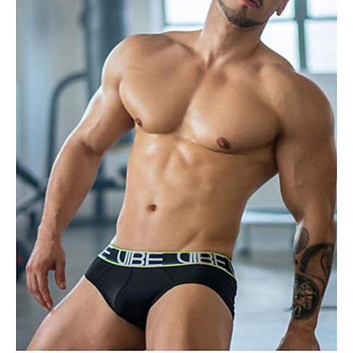 

Men's Super Sexy Briefs Underwear Solid Colored 1 Piece Black White Blue S M L