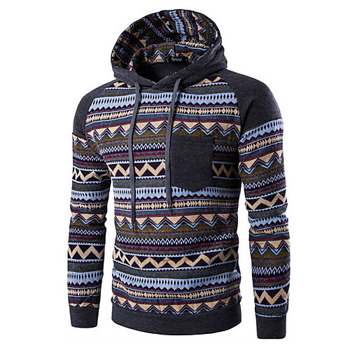 

Men's Hoodie Print Daily Sports Hoodies Sweatshirts Long Sleeve Black Navy Blue Dark Gray / Fall / Winter