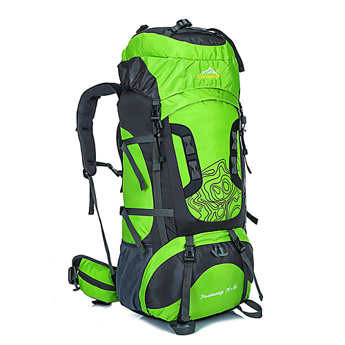 

Hiking Backpack Rucksack 80 L - High Capacity Waterproof Dust Proof Wear Resistance Removable Support Outdoor Camping / Hiking Hunting Climbing 420D Nylon Red Green Blue