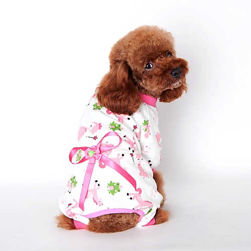 

Cat Dog Jumpsuit Pajamas Winter Dog Clothes Yellow Blue Pink Costume Cotton Cartoon Casual / Daily S M L XL XXL