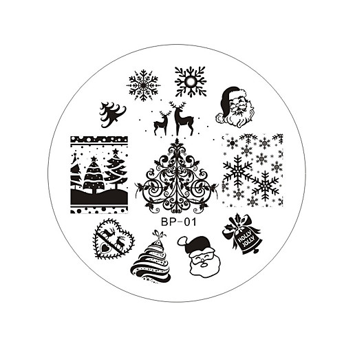 

1 pcs Stamping Plate Template Fashionable Design nail art Manicure Pedicure Stylish / Fashion Daily / Steel