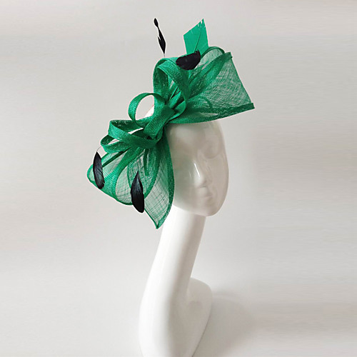 

Flax / Feather Fascinators with 1 Wedding / Special Occasion / Horse Race Headpiece