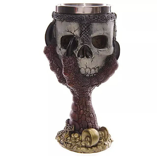 

Halloween Party Halloween Skeleton Skull Glassware Stainless Steel, Wine Accessories 0.3 kg 1pc