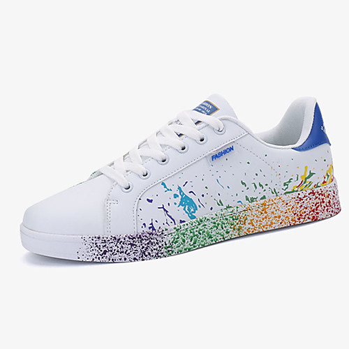

Unisex Sneakers Comfort Shoes Casual PU Slip Resistant Black Blue Green Fall Spring / Lace-up
