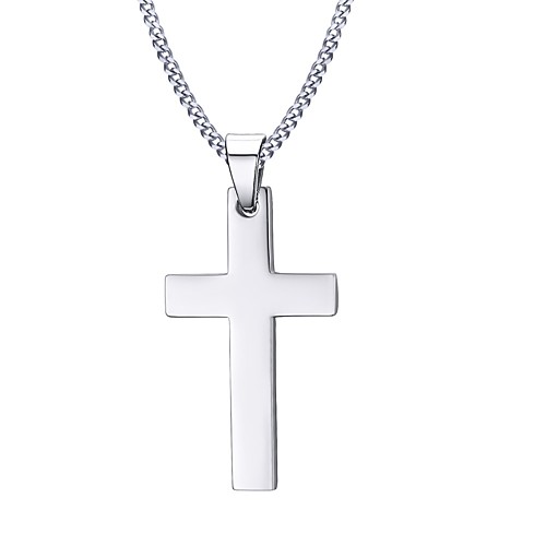 

Men's Pendant Necklace Cross Ladies Personalized Basic Fashion Stainless Steel Silver Necklace Jewelry For Christmas Gifts Daily Casual Sports