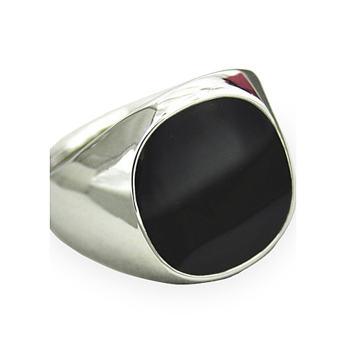 

Men's Statement Ring Signet Ring Synthetic Sapphire Black Gemstone Golden Silver Synthetic Gemstones Alloy Personalized Vintage Punk Jewelry