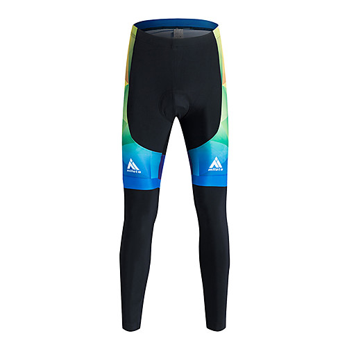 

Miloto Men's Cycling Tights Bike Tracksuit Tights Pants Thermal / Warm Windproof Fleece Lining Sports Polyester Coolmax Velvet Winter Black / Blue Clothing Apparel Bike Wear / Breathable / Quick Dry