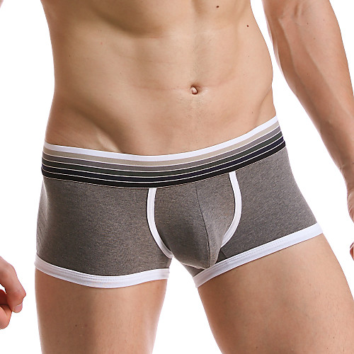 

Men's 1 Piece Print Super Sexy Boxer Briefs Striped Wine White Black M L XL