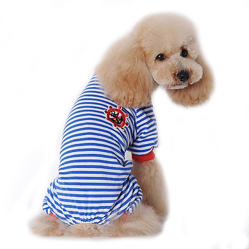 

Dog Jumpsuit Pajamas Winter Dog Clothes Black Red Blue Costume Cotton Sailor Casual / Daily S M L XL XXL