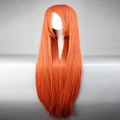 

Synthetic Wig Cosplay Wig Straight Straight Wig Orange Synthetic Hair Women's Red hairjoy